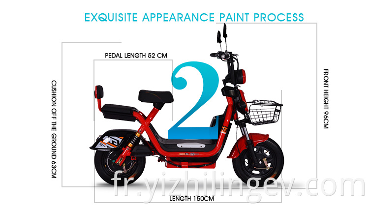 Design de haut niveau scooters à pédales électriques bon marché pour adultes 500W CE Fashion de cambrioleur électronique 200 kg 31-40 km / h 150 * 63 cm
